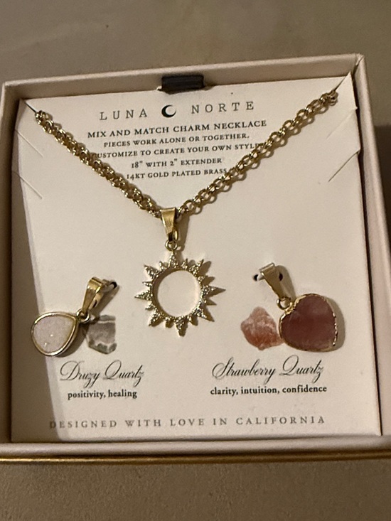 Luna Norte Jewelry - NIB Luna Norte Mix & Match Charm Necklace with Quartz